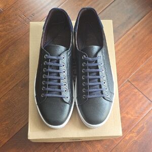 Men's Black Leather Sneakers
